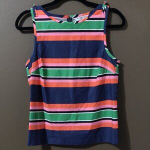 Trina Turk Sleeveless Striped Top SIZE SMALL
